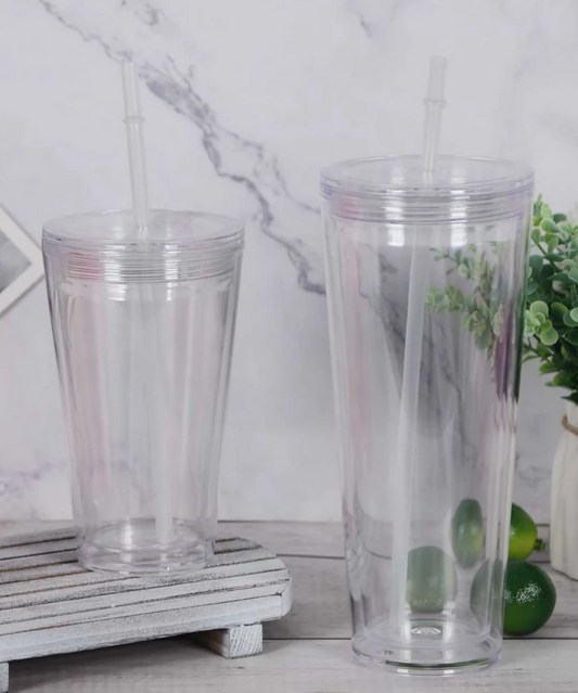 Vaso acrílico con forma de bola de nieve de 24 oz