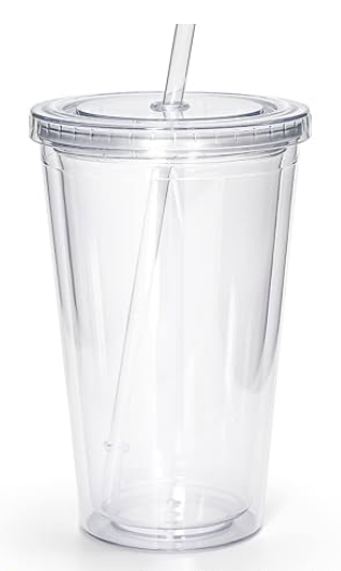Vaso acrílico con forma de bola de nieve de 24 oz