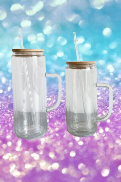 Glass Snow Globe Cup with Handle